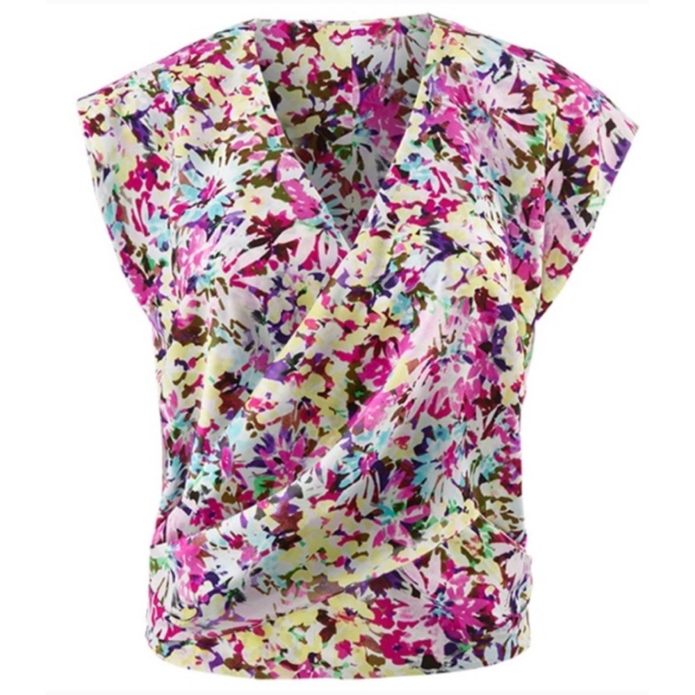 NWT  CAbi Eden Flower Pop Top